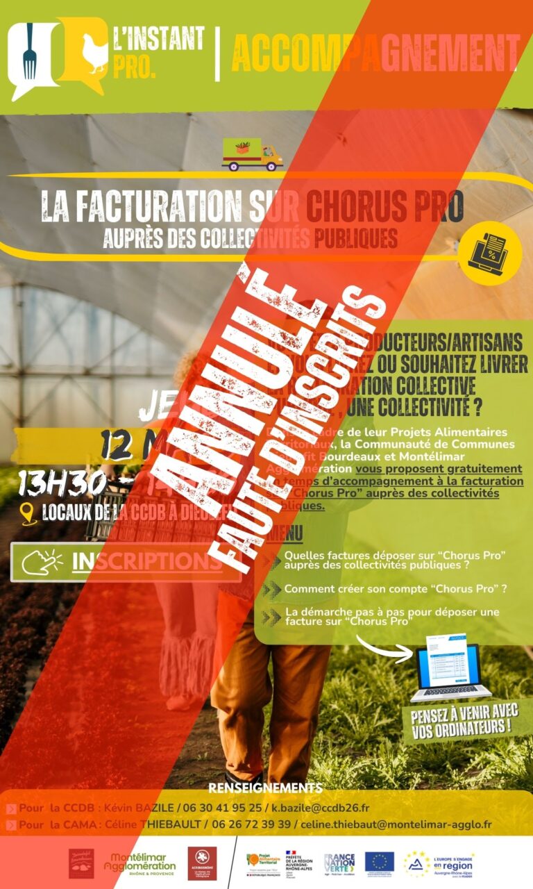 ANNULÉ : Accompagnement à la facturation sur Chorus Pro auprès des collectivités